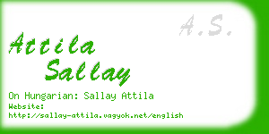 attila sallay business card